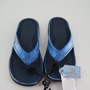 Crocs Men's Swiftwater Mossy Oak Coastal Wave Flip Flop 9